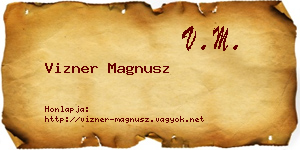Vizner Magnusz névjegykártya